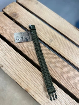 Браслет з Паракорду M 22мм Олива Mil-Tec PARA ARMBAND KST.-SCHLIESSE OLIV (16370201-903-M) M-T