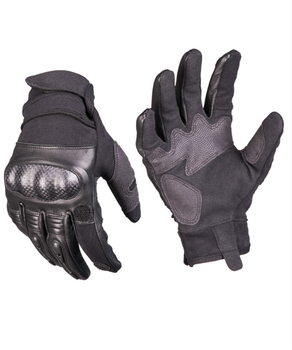 Перчатки тактические Mil-Tec Кожаные с защитой L Черные TACTICAL GLOVES GEN.II LEDER SCHWARZ (12504402-904-L) M-T