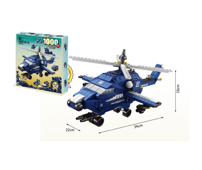Конструктор "Полицейский вертолет", 1000 деталей (K8978-2)