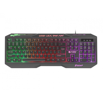 Клавіатура ігрова Fury Hellfire 2 LED Backlight 104 USB чорна (NFU-1586)