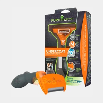 Инструмент для удаления подшерсток FURminator DOG Undercoat Long Hair для собак длинношерстных пород, размер M, 691655