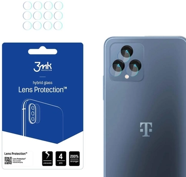 Zestaw szkieł hybrydowych 3MK Lens Protect na aparat T-Mobile T Phone 5G / Revvl 6 5G 4 szt (5903108496087)