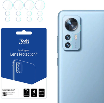 Комплект захисного скла 3MK Lens Protect для камеры Xiaomi 12 Pro 4 шт (5903108455503)