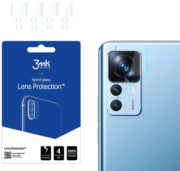 Комплект захисного скла 3MK Lens Protect для камеры Xiaomi 12T/12T Pro 4 шт (5903108493222)