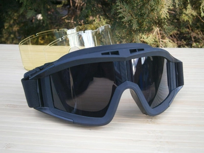 Захисні окуляри-маска Тactic Black зі змінним склом