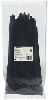 Opaski zaciskowe Qoltec 7.2x250 mm Nylon UV Czarne (5901878522296)