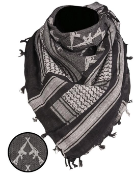Арафатка шарф-шемаг тактическая 110x110см Автомат Mil-Tec Универсальный Черный (12609202) M-T