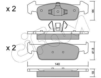 Гальмівні колодки пер. Logan II/Sandero II 12- (ATE) Cifam (8229751)