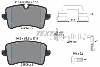 Гальмівні колодки, дискові Textar (2521413)