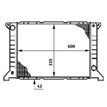 Радіатор охолодження двигуна Transit 2.5D/2.0i 86-95 (600x329x32) MAHLE (CR623000S)