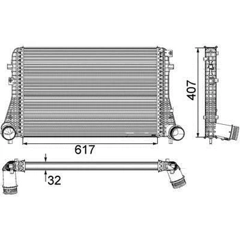 Радіатор інтеркулера VW Passat/Sharan/Tiguan 1.4-2.0D 05- MAHLE CI 208 000P UA63 MAHLE (CI208000P)