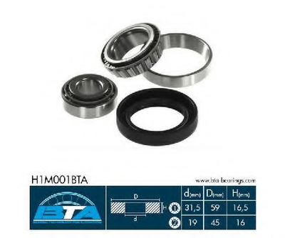 Підшипник колеса,комплект BTA Bearing Technology for Automotive (H1M001BTA)