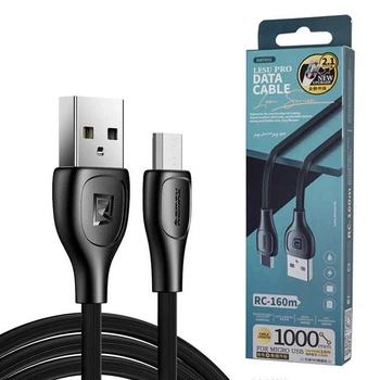 Кабель USB Proda MicroUSB Lesu Pro RC-160m-Black 1 м черный 4519295