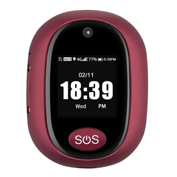 GPS трекер брелок 4G для детей и пожилых людей, с камерой, экраном, кнопкой SOS, аудиозвонком, шагомером