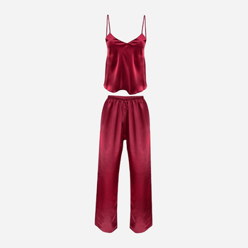 Piżama (podkoszulek + spodnie) DKaren Set Iga 2XL Crimson (5901780629465)