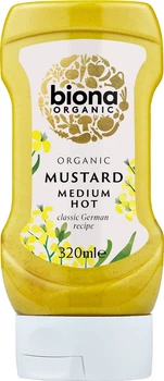Горчица среднеострая Biona Organic Mustard Medium Hot органическая 320 г (5032722318892)