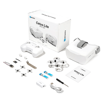 Квадрокоптер BETAFPV Cetus Lite FPV Kit - FPV-дрон с камерой, барометр, очки Белый