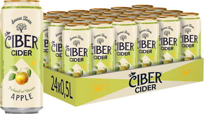 Упаковка сидра Ciber Apple 5-6 % 0.5 л x 24 шт (4820002711218)
