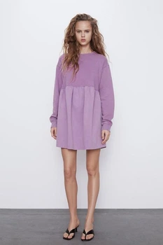Лиловое платье от zara - М