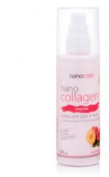 Крем для рук та тіла "Персик" NanoCode NanoCollagen 120ml (662623-576359-2)