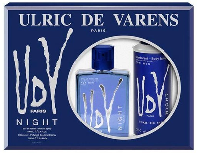 Набір Ulric De Varens UDV Night For Men Туалетна вода 100 мл + Дезодорант-спрей 200 мл (3326240045487)