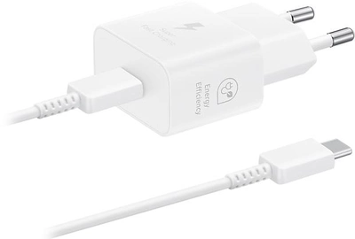 Сетевое зарядное устройство Samsung 25W Type-C Cable White (EP-T2510XWEGEU)