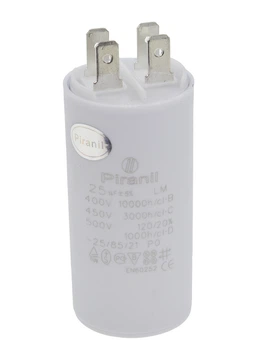 Конденсатор Piranil CBB-60H 25мкф - 450 VAC клеммы (d34 L70)
