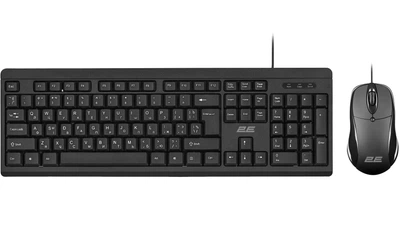 Комплект (клавиатура, мышь) 2E MK401 (2E-MK401UB_UA) Black USB