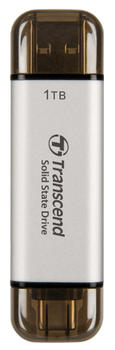 SSD накопитель Transcend esd310s 1tb usb Type c/a Silver (ts1tesd310s)