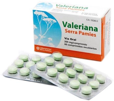 Дієтична добавка Serra Pamies Valerian 265mg 60 таблеток (8470001552600)