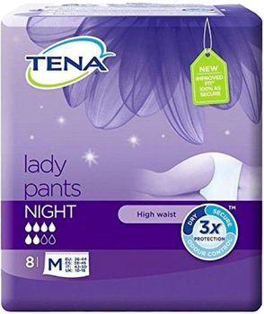 Труси-підгузки для дорослих Tena Lady Pants Night Size M 8 Uds (7322540822120)