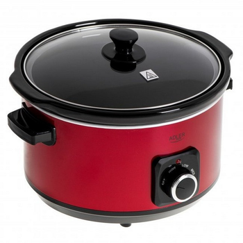 Медленноварка с керамической чашей 5.8 л Adler AD 6413r Red