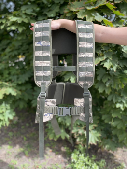 Разгрузочный жилет РПС M-KET Пиксель тактический военный пояс и плече-ременная система с крепелнием MOLLE размер XL