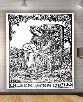 Гобелен настенный, панно Аркан Queen of Pentacles