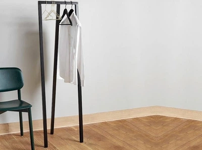 Дизайнерская Напольная вешалка в стиле Loft Design 40x40x160h Черный/Дерево ATL056