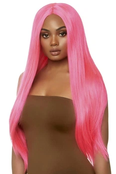 Длинный парик Leg Avenue Long straight center part wig neon pink One Size