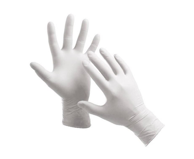 Перчатки латексные неопудреные TM PRO service, 1 пара, размер M, белые