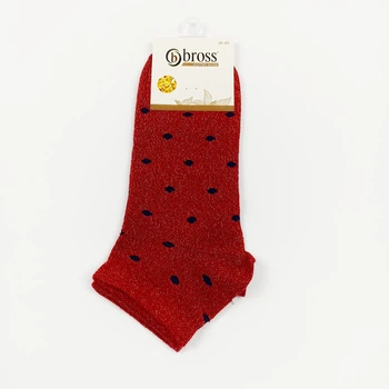 Шкарпетки в горошок Bross 15799 червоні р. 36/40,