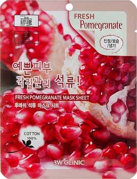 3W Clinic Fresh Pomegranate Mask Sheet Тканевая маска "Гранат" 1x24ml (864700-12333)