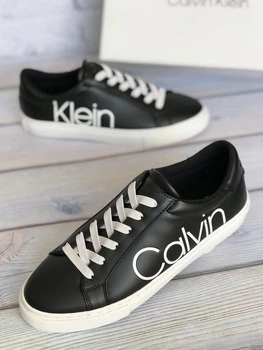 Кеды женские Calvin Klein Cabre Black черные 38 (7.5) 24.5 см (B09F6PQ9ZR)