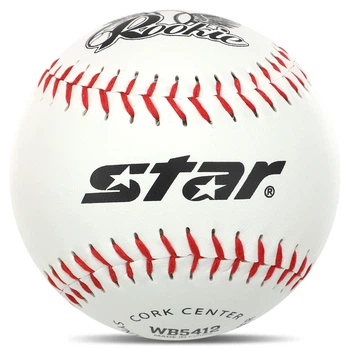 М'яч для бейсболу STAR (верх-PVC, шкіра, серцевина-гума, 9in, білий) (WB5412)