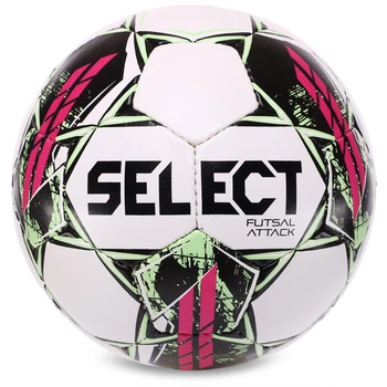 Мяч для футзала SELECT FUTSAL ATTACK V22 №4 белый-розовый