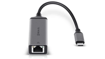 Сетевой адаптер REAL-EL CE-150 USB Type-C - RJ45 (M/F), 0.1 м, Black (EL123110004)