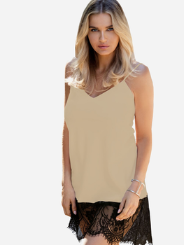 Еротичний пеньюар DKaren Slip Chanelle S Light Beige (5903251373082)