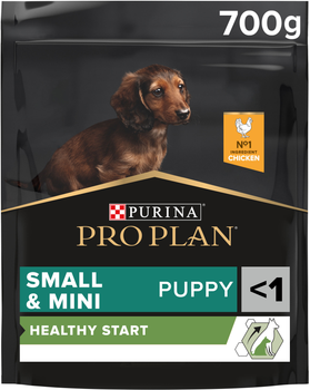 Сухой корм Purina PRO PLAN Small & Mini Puppy <1 Healthy Start для щенков мелких пород, с курицей 700 г (7613035118744)