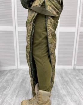 Армійський зимовий водонепроникний костюм Softshell (куртка та штани) на флісі та синтепоні (Камуфляж Піксель) L