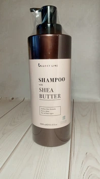 Безсульфатный шампунь с маслом Ши для блеска волос Clever Glossy Line 1 л