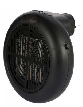 Портативный электрообогреватель в розетку круглый Wonder Heater Pro Black 900W