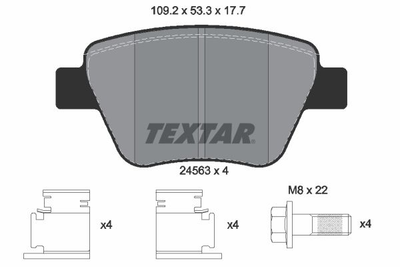 2456301 TEXTAR Гальмівні колодки до дисків Textar (2456301)