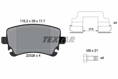 2332601 TEXTAR Гальмівні колодки до дисків Textar (2332601)